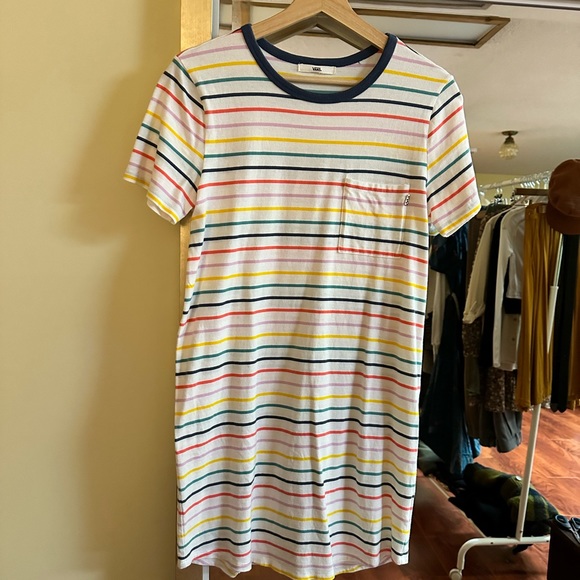 Vans Rainbow Stripe T-Shirt Dress - Picture 7 of 13